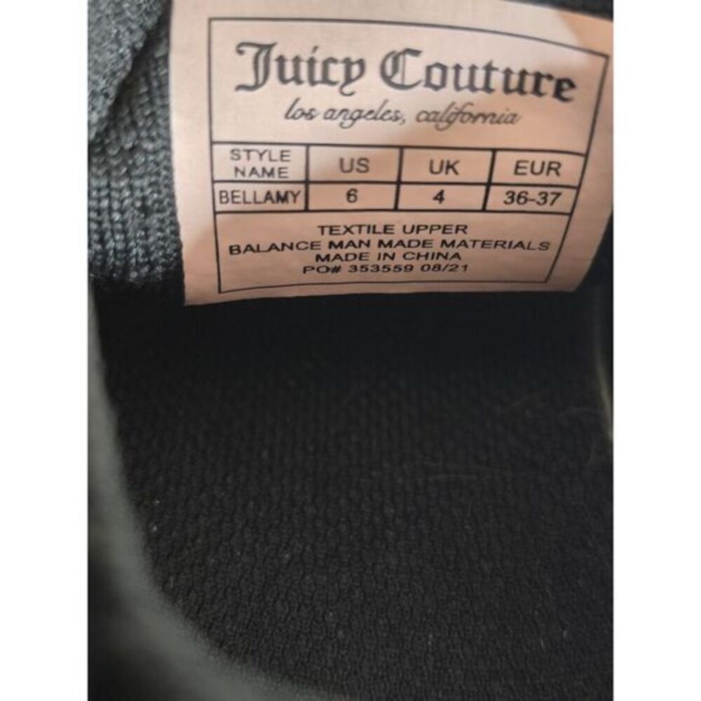 Juicy Couture‎ Bellamy Black Rhinestone Lace-up Sneakers Size 6 - Picture 13 of 13